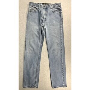 Vintage Levis SilverTab Straight Slim Jeans Mens 34x34 Light Wash Made in USA